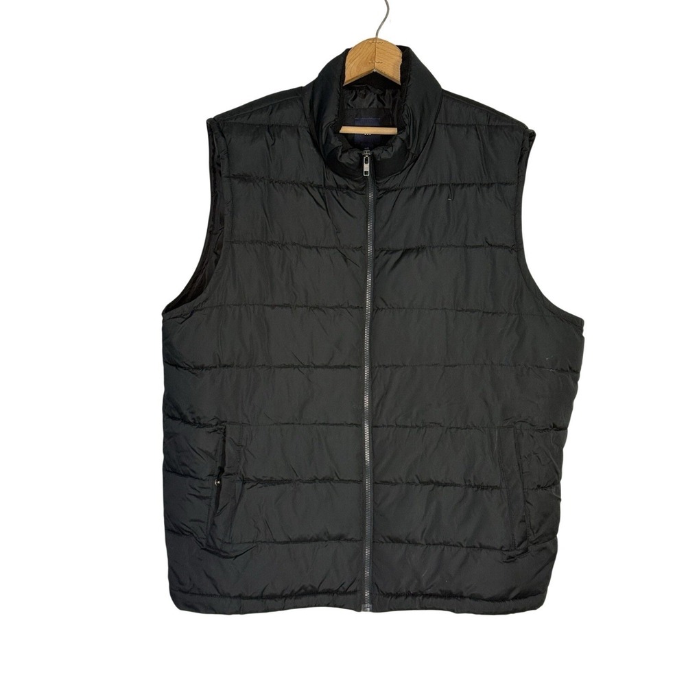 GAP Men's Warmest vest puffer Jacket-Black Size XL
